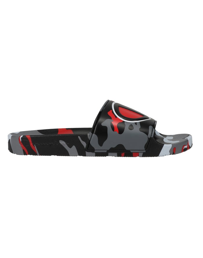 Champion Camo Badslippers Heren - Zwart/Grijs - Belgie 3859TPZDK